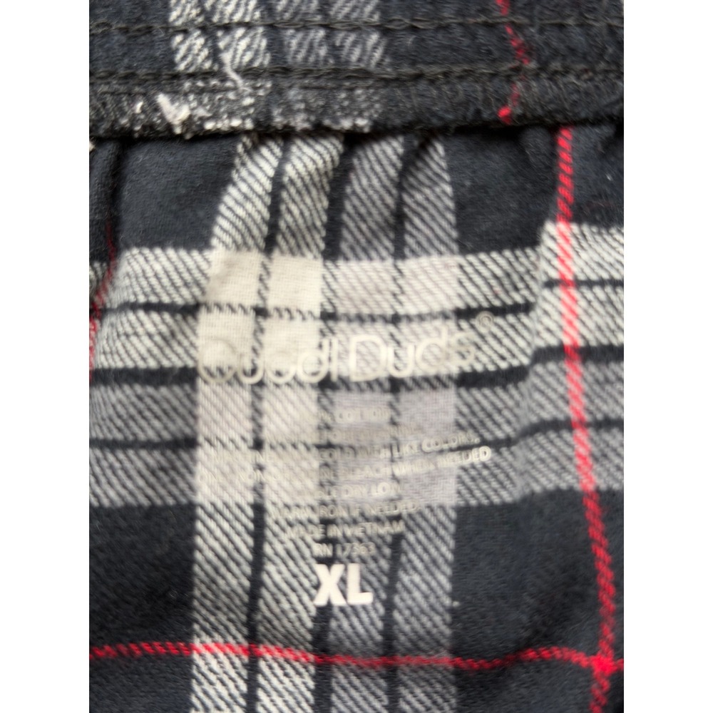 Cuddl Duds Pajama Pants Men XL Black Plaid NWT Flannel Lounge Pockets